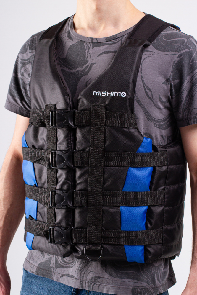 Жилет спасательный MISHIMO PRO Премиум качества Черно-синий в Шахтах