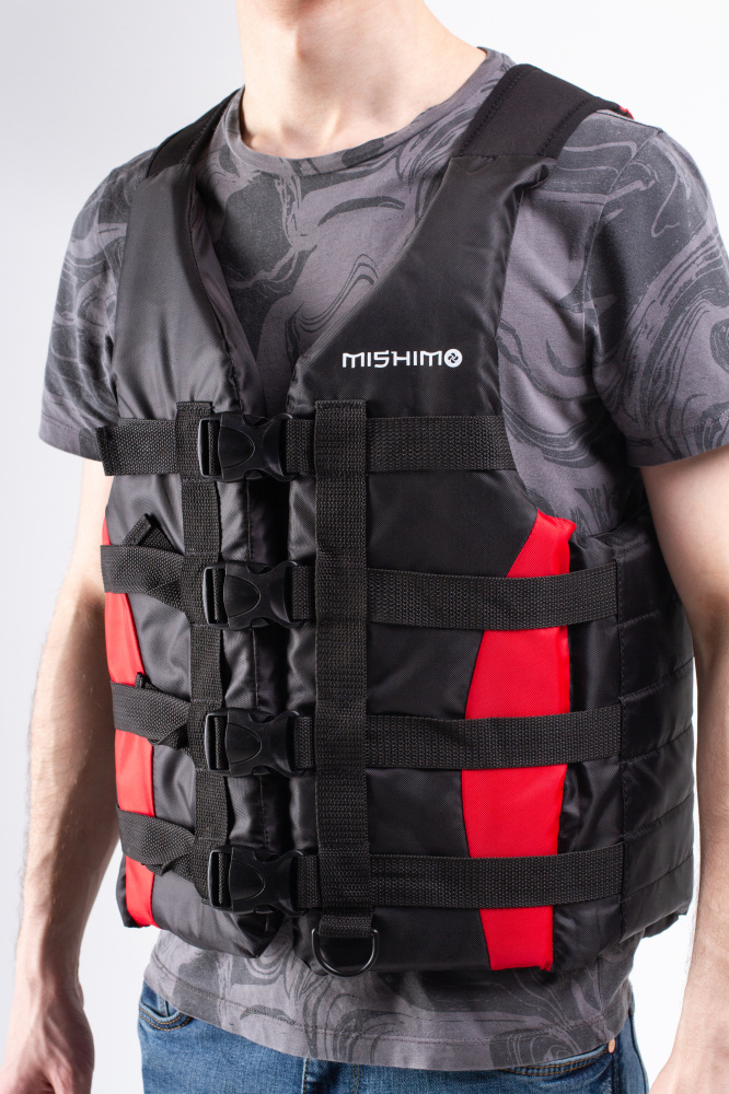 Жилет спасательный MISHIMO PRO Премиум качества Черно-красный в Шахтах