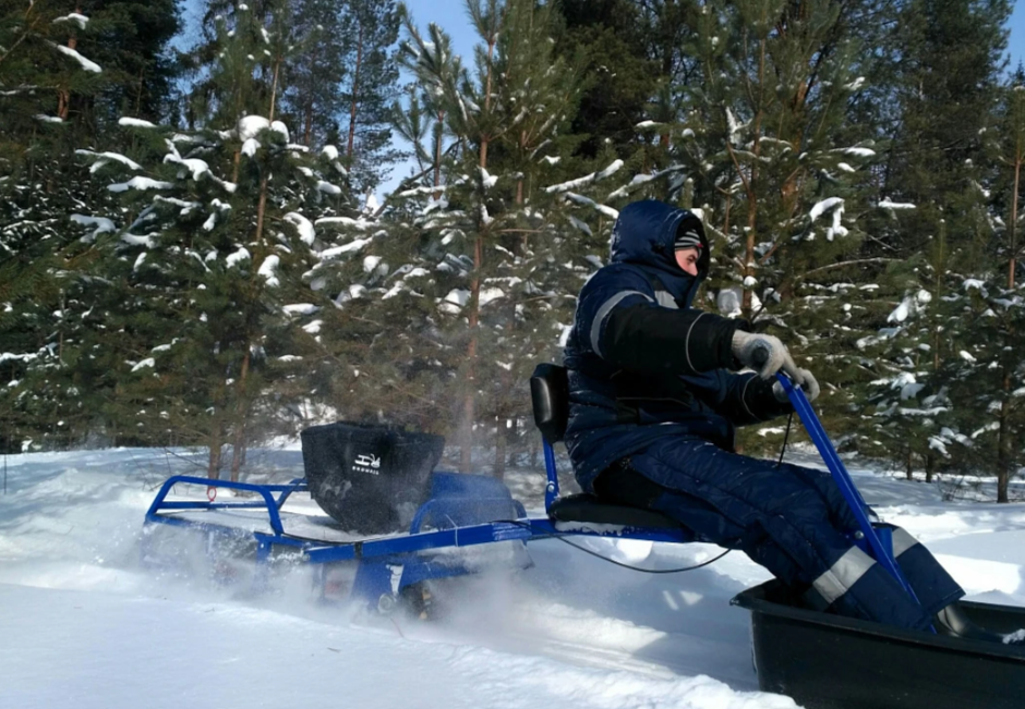 Мотобуксировщик толкач Альбатрос-XL8 с модулем. С фарой, склизы в Шахтах