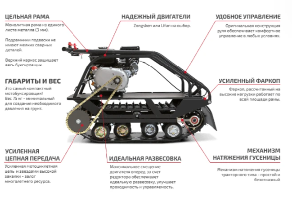 Мотобуксировщик НОРКА 380 MINI 8 л.с. в Шахтах