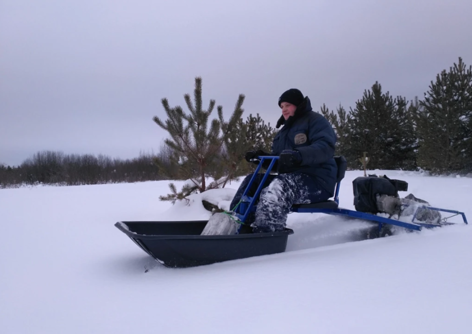 Мотобуксировщик толкач Альбатрос-XL8 с модулем. С фарой, склизы в Шахтах
