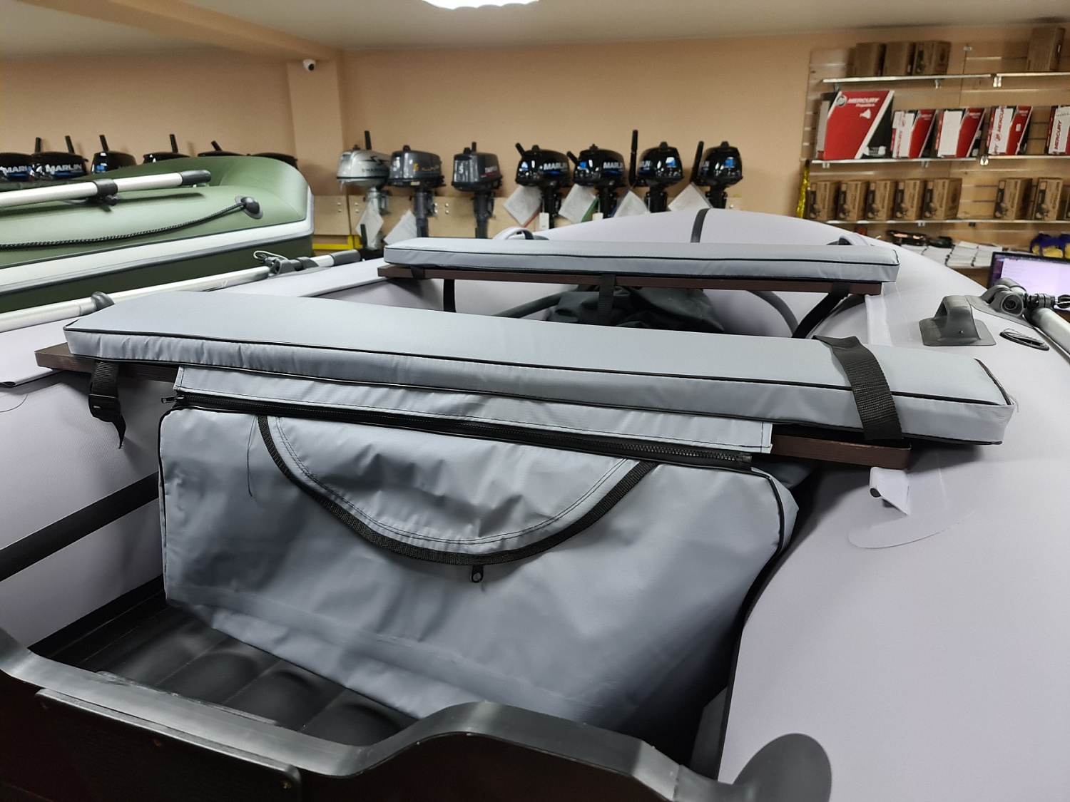 КОМПЛЕКТ МЯГКИХ НАКЛАДОК С СУМКОЙ ДЛЯ ЛОДОК 110Х20 СЕРЫЙ в Шахтах