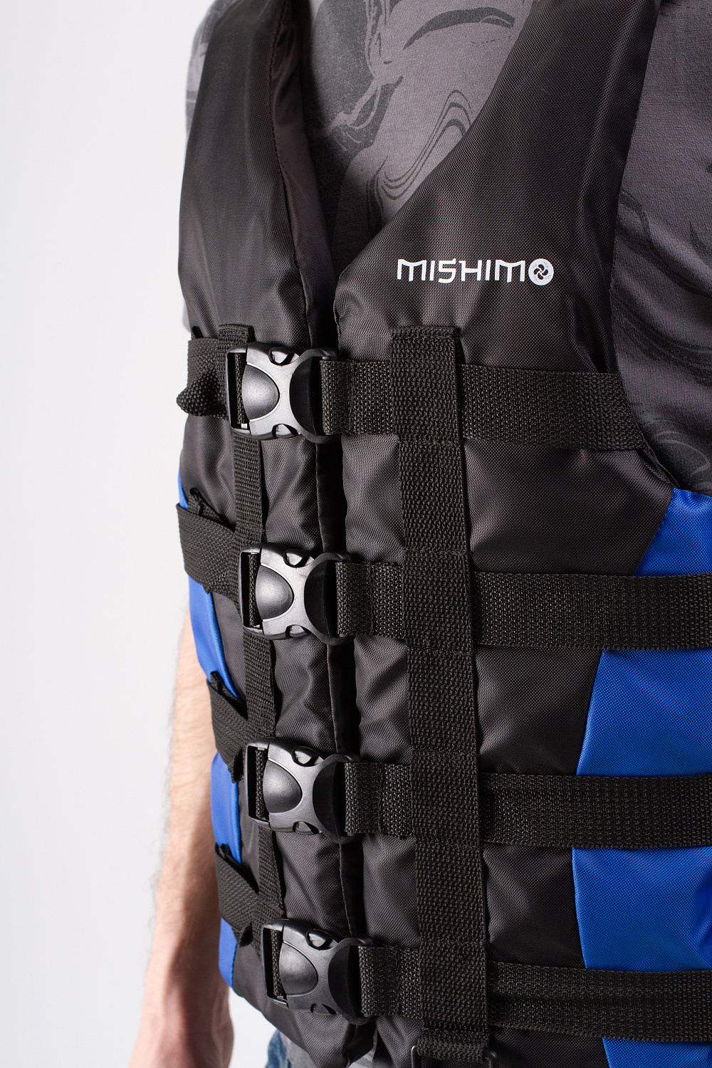 Жилет спасательный MISHIMO PRO Премиум качества Черно-синий в Шахтах