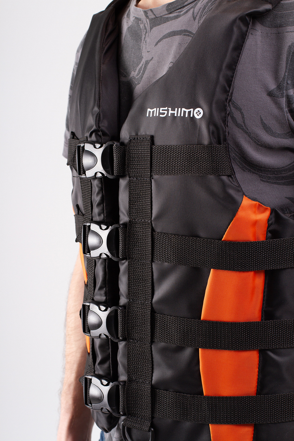 Жилет спасательный MISHIMO PRO Премиум качества Черно-оранжевый в Шахтах