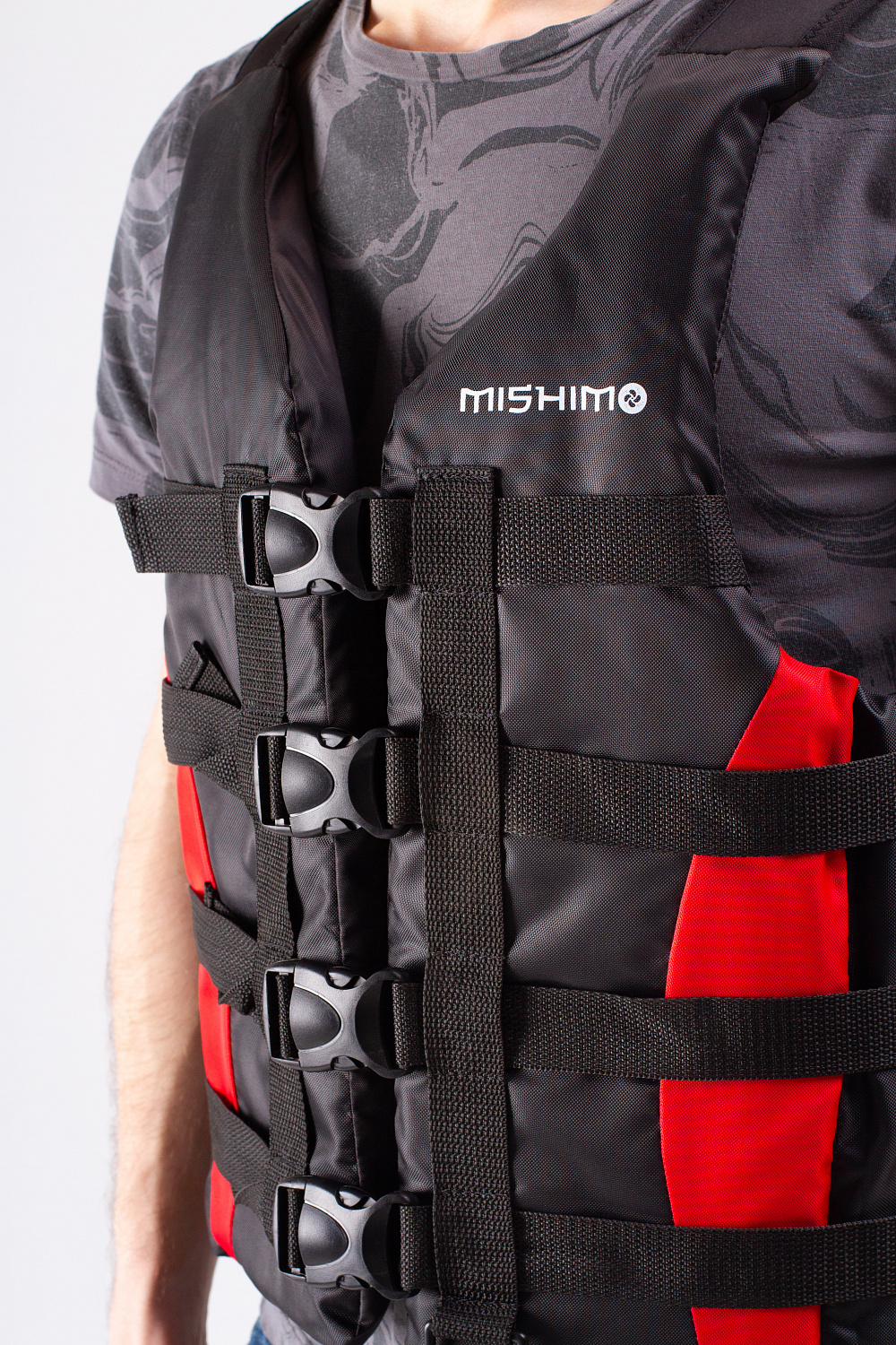 Жилет спасательный MISHIMO PRO Премиум качества Черно-красный в Шахтах